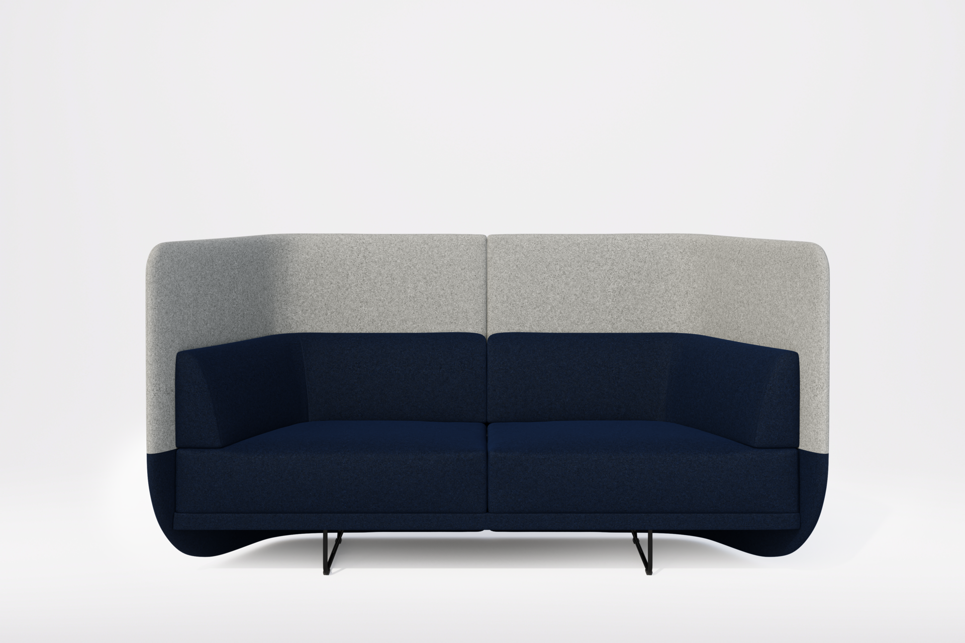 CONNECT low screen sofa with 2 seats